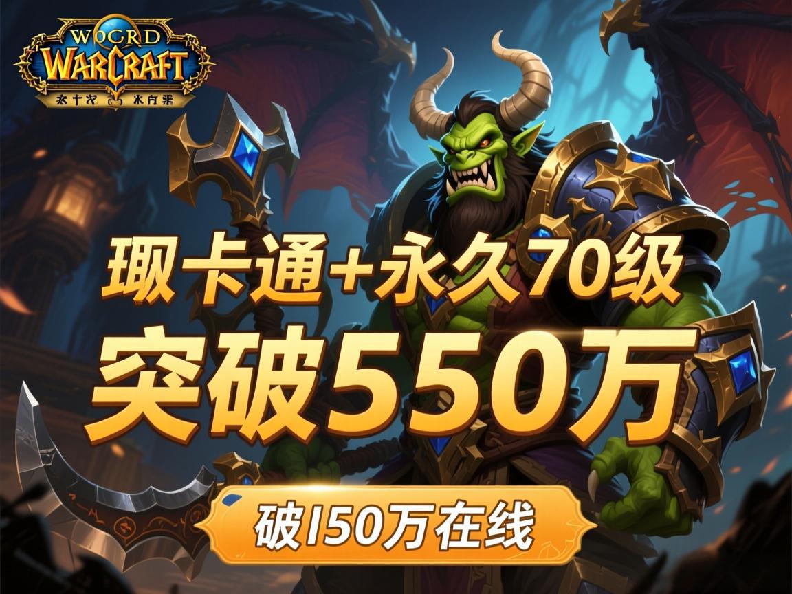 魔兽世界双卡共通+永久70级：突破550万在线