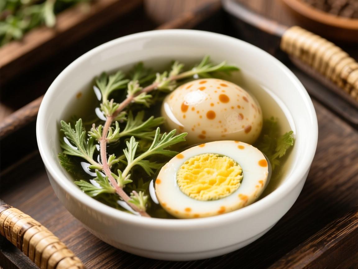 中医食疗：益母草煮鸡蛋治斑