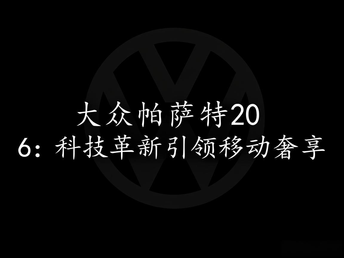 大众帕萨特2026：科技革新引领移动奢享