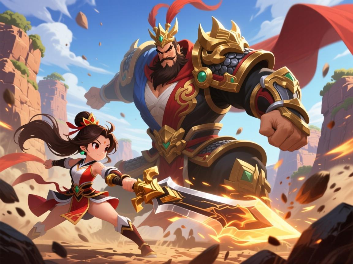 小乔巨大化秒杀兰陵王！卡通峡谷3V3太刺激！