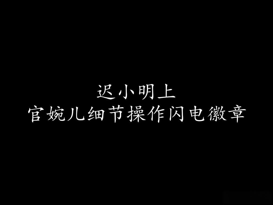 "迟小明上官婉儿细节操作闪电徽章"