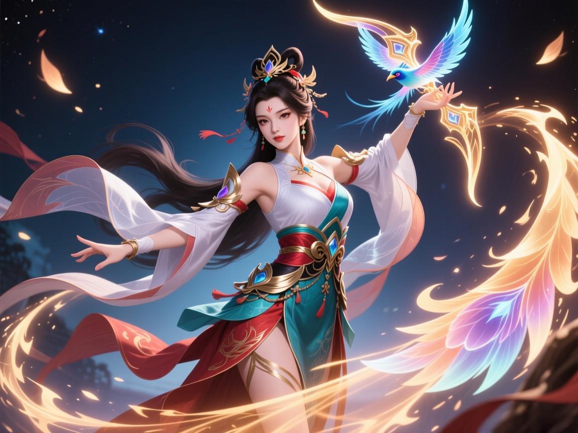 甄姬至美华雀舞传说限定特效