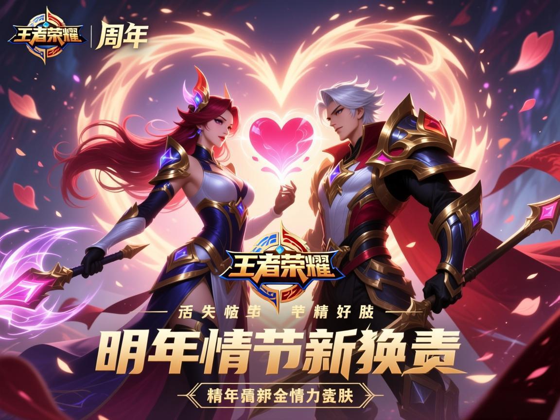 王者荣耀七周年海报英雄明年情人节新皮肤
