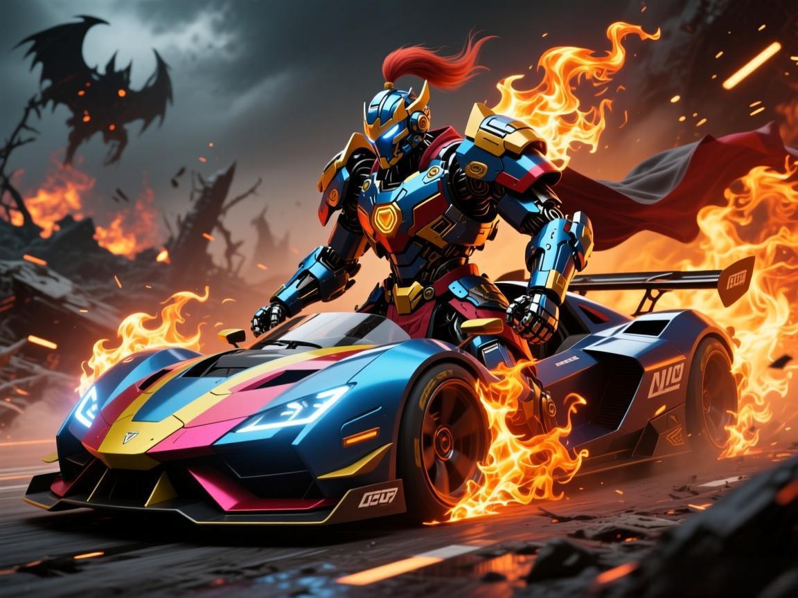 孙策末日机甲三色火焰+赛车音效