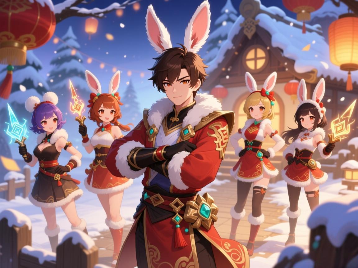 李信兔年皮肤+暖冬家园回城特效：对面五人必中招！