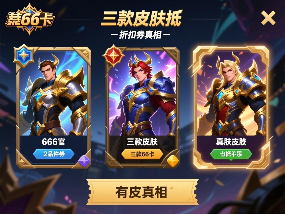 世冠66卡三款皮肤抵扣券真相