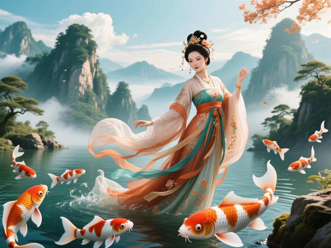 西施至美风华：锦鲤山水特效惊艳