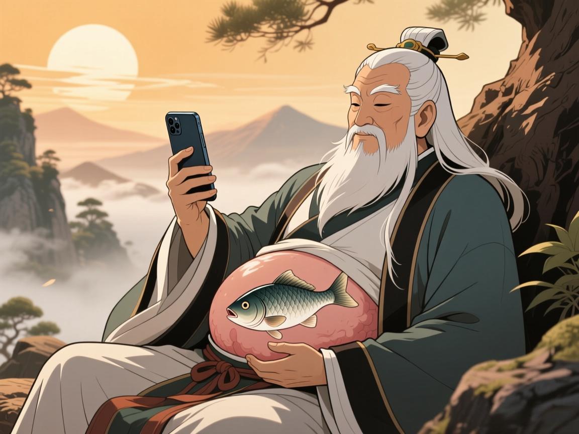 姜子牙闲日于去：手机入鱼肚