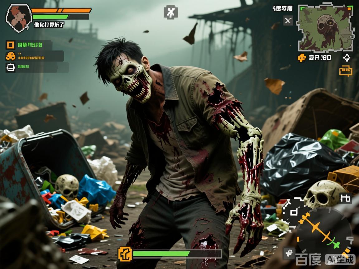 Scam人渣他又打骨折了：硬核丧尸生存捡垃圾游戏